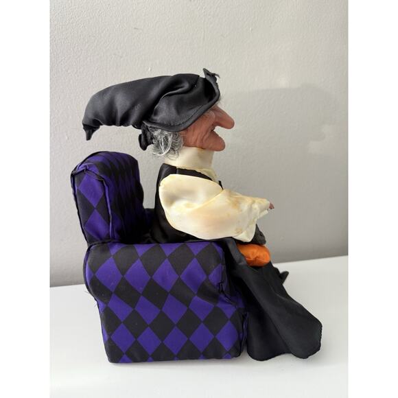 Gemmy Industries Vtg 1995 Halloween Witch Chair Cat Animated Lights Sounds Works - Picture 4 of 7